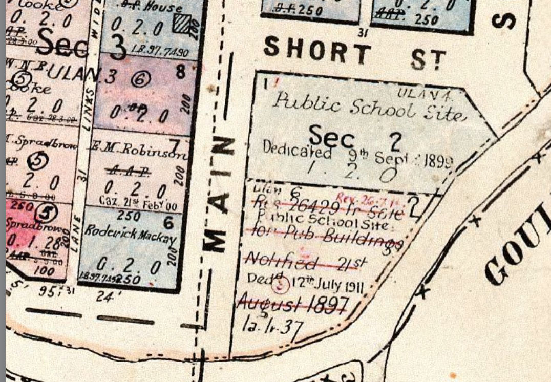 Ulan School site. Section 2 Allotments 1,2 and 8 Village Ulan, Parish Ulan, County Bligh