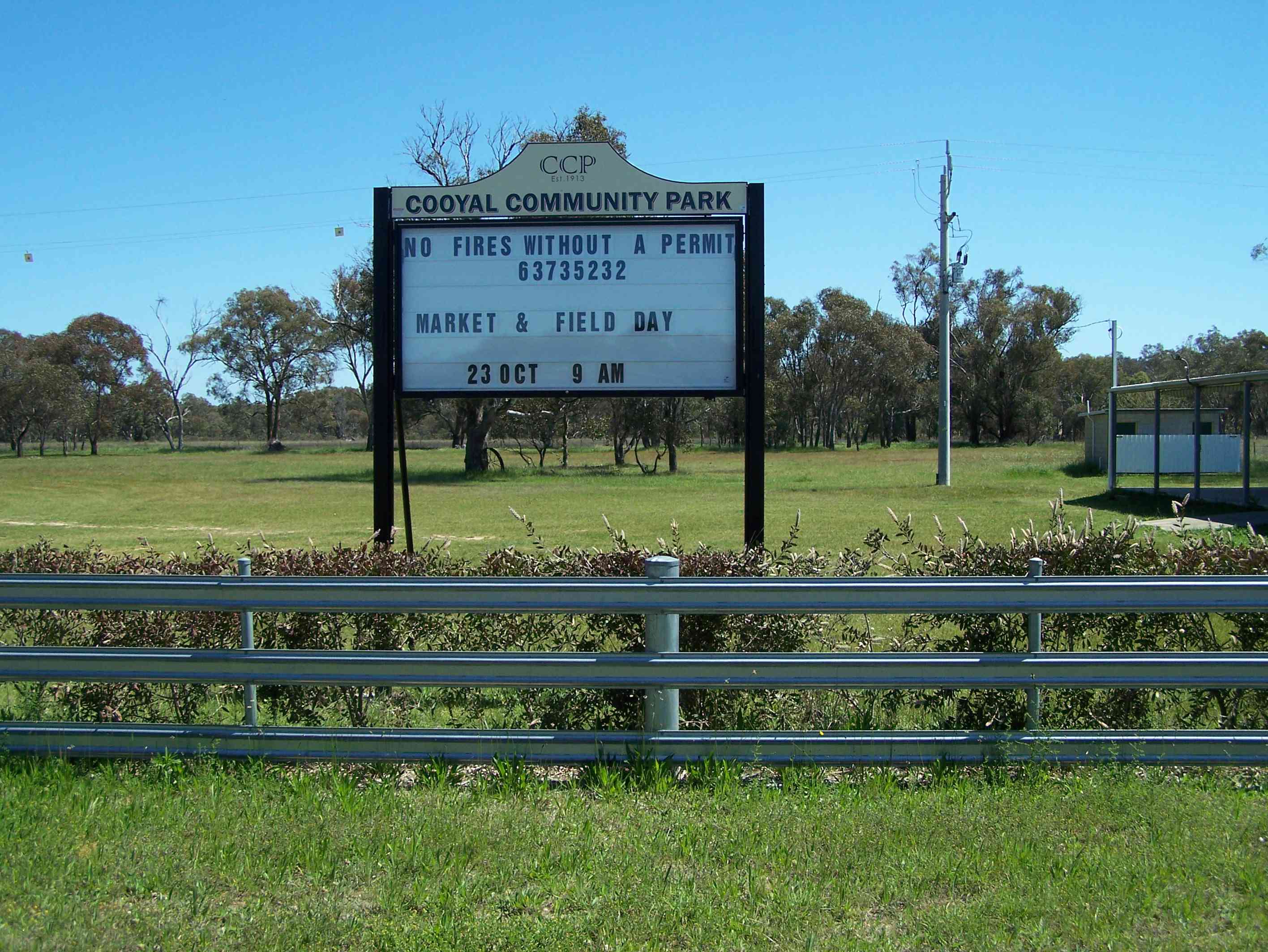 Cooyal Community Park Sign 2011