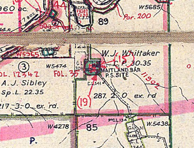 Maitland Bar School site Portions 166 and 167 Parish Hargraves County Wellington