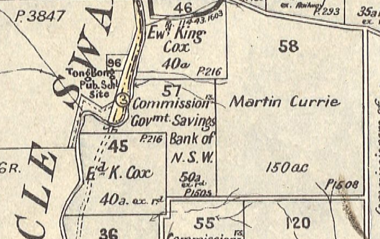 Tong Bong School site Portion 96 Parish Tongbong County Phillip