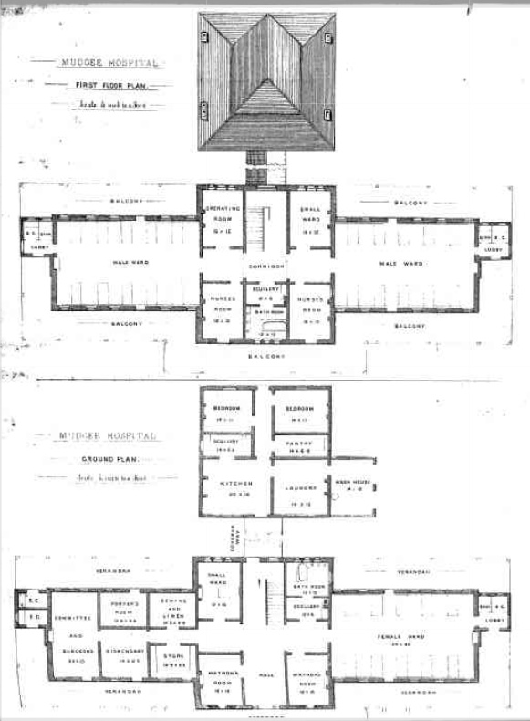 Mudgee Hospital Floor Plan 1874 http://nla.gov.au/nla.news-article162482725