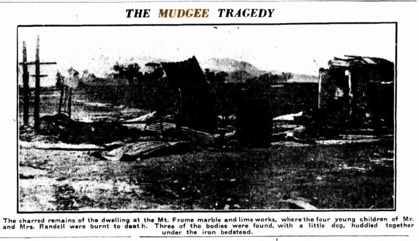 Fatal Mount Frome Fire remains 1923 http://nla.gov.au/nla.news-article223447243