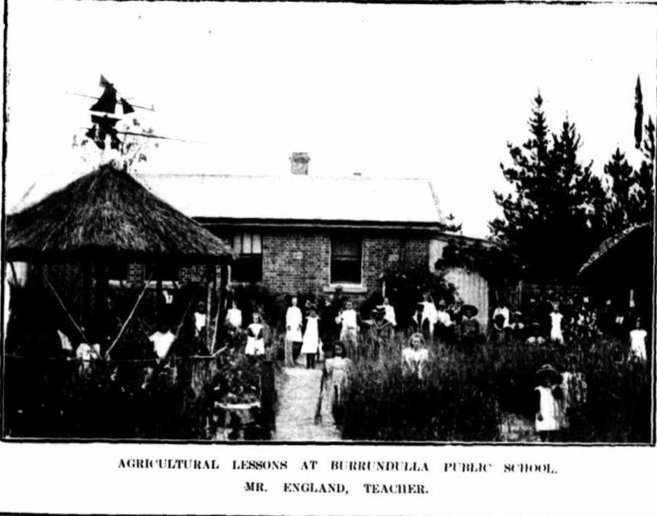 Agricultural Lessons at Burrundulla Public School Mr England Teacher 1907 http://nla.gov.au/nla.news-article165392961