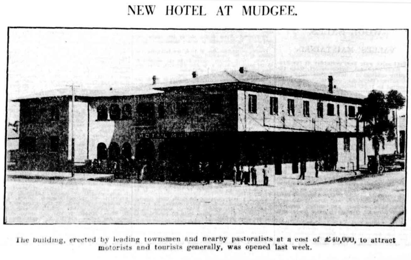 New Mudgee Hotel 1929 http://nla.gov.au/nla.news-article16539171