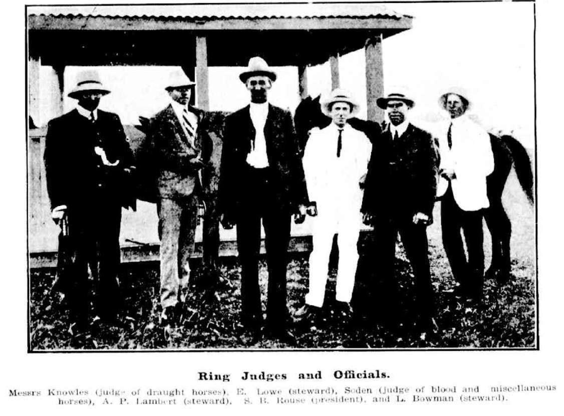 Gulgong Show Ring Judges and Officials 1910 http://nla.gov.au/nla.news-article264079715