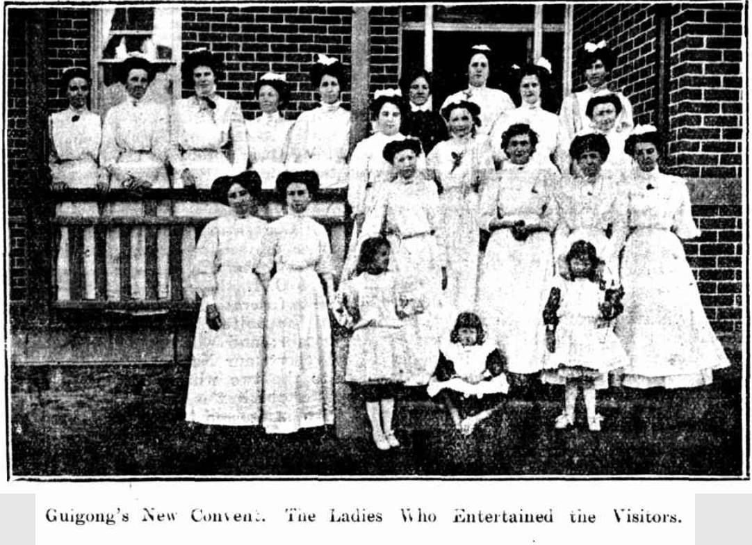 Gulgong's new convent. The Ladies who Entertained the Visitors 1909