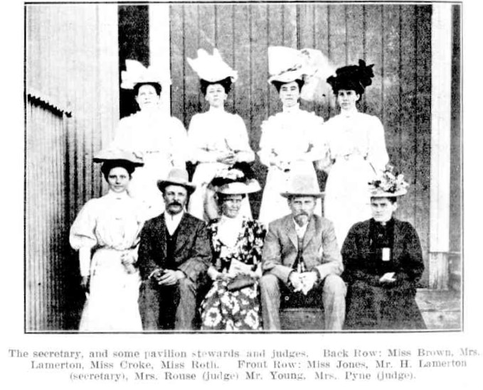 Secretary and Pavillion Judges and Stewards 1908