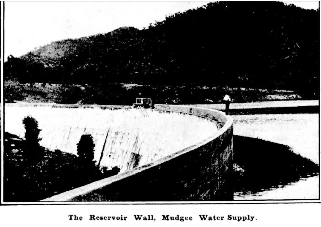 Mudgee Reservoir Wall 1910