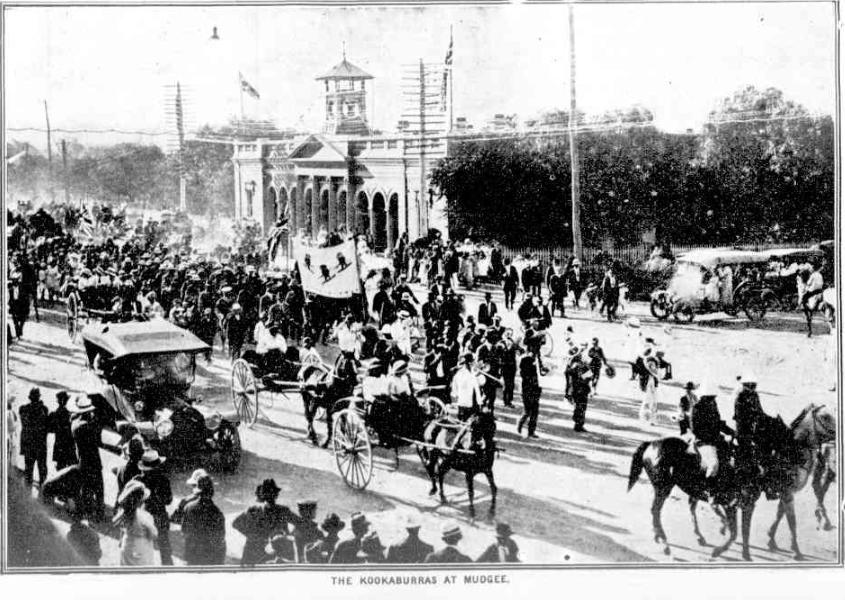 Kookaburra March Market Street Mudgee 1916