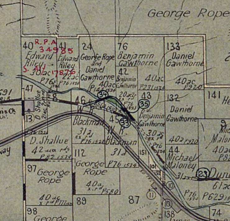 Parish Bumberra County Phiilip. Location of Gawthorne land. Gawthorne cottage being on Portion 24