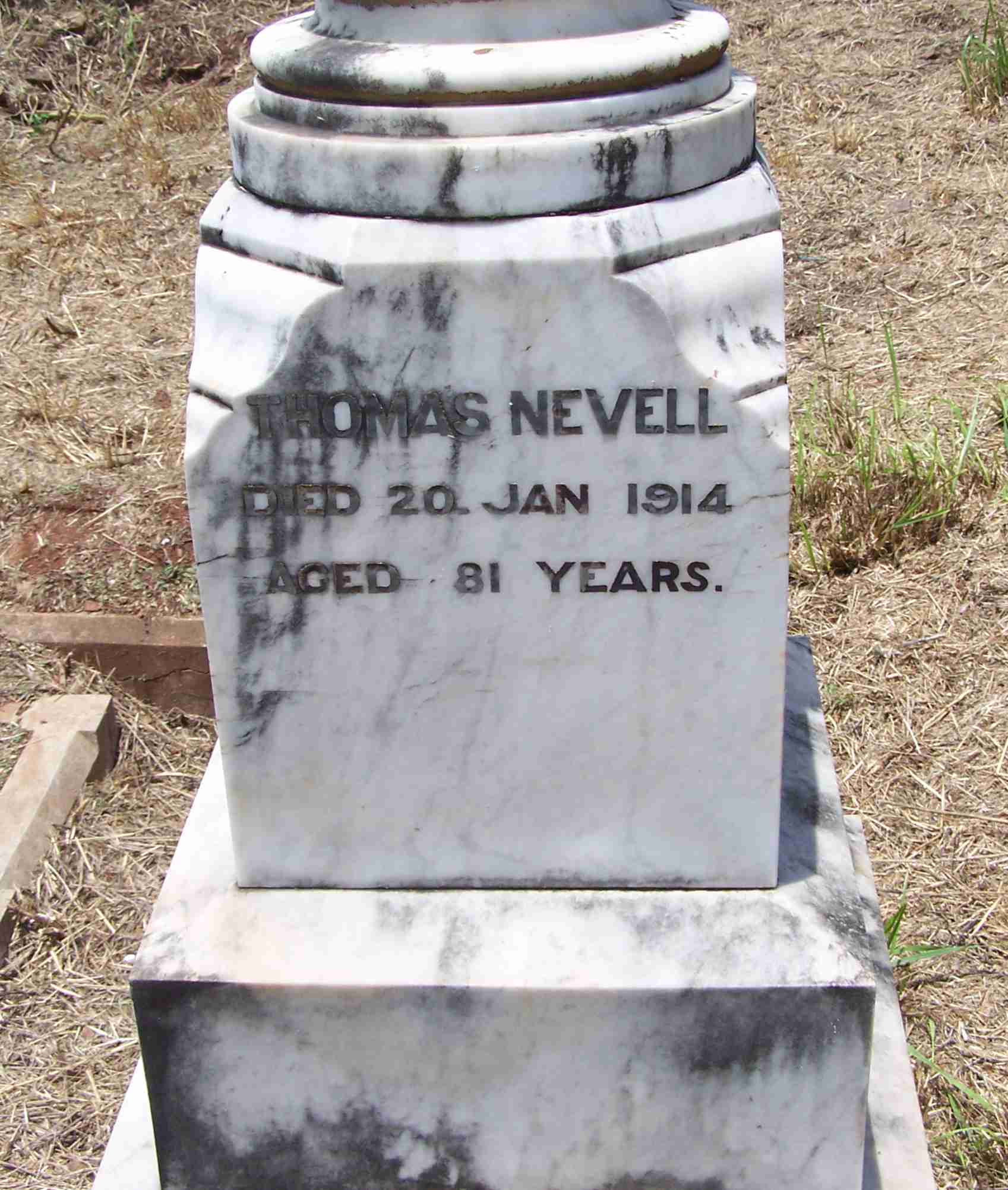 Thomas Nevell Died 1914