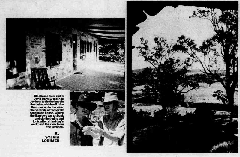 David & Joy Barrow; View from verandah; Bristowe Homestead 1998