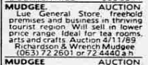 Lue General Store auction advert