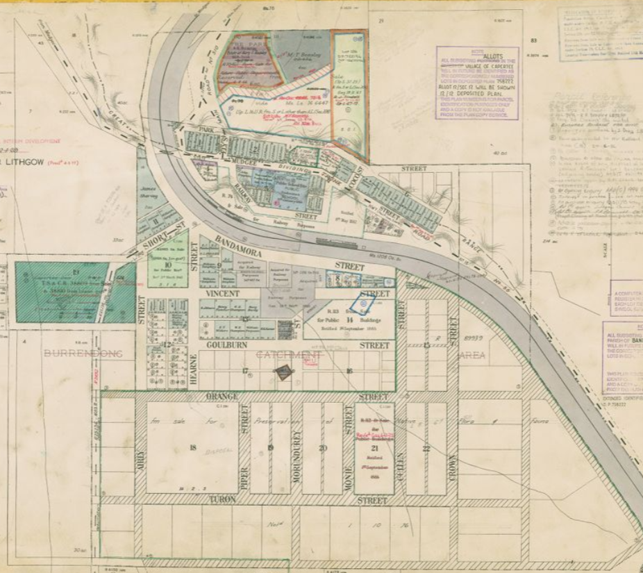 Capertee Village map, Parish Bandamoa, County Roxburgh