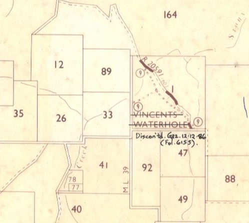 Vincents Waterhole, Parish Clandulla, County Roxburgh